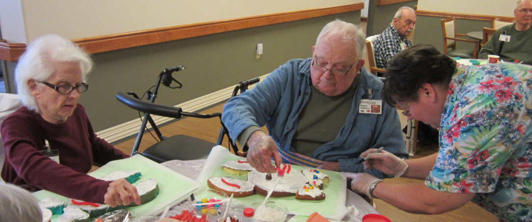 elders designing their own cakes